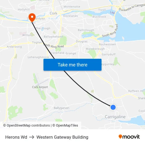 Herons Wd to Western Gateway Building map