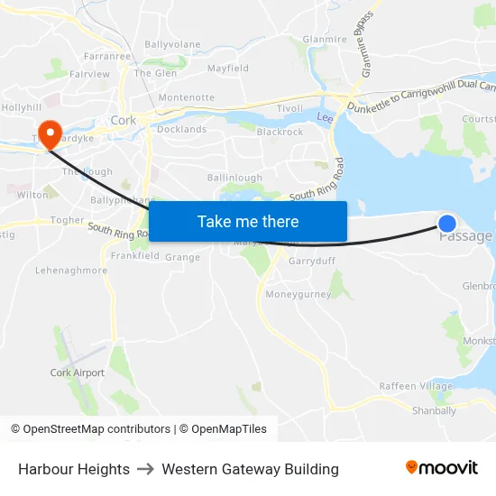 Harbour Heights to Western Gateway Building map