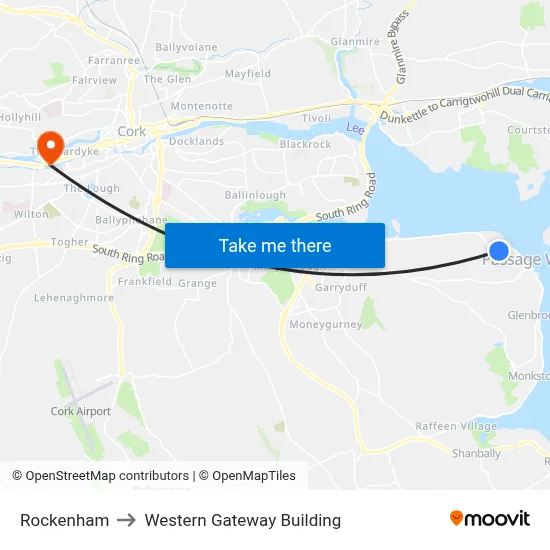 Rockenham to Western Gateway Building map