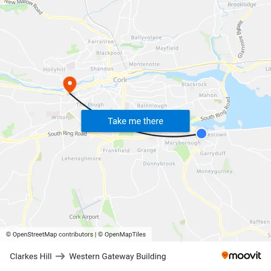 Clarkes Hill to Western Gateway Building map
