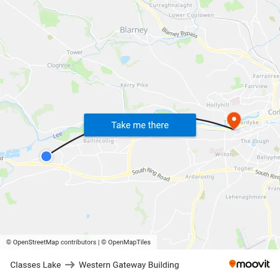 Classes Lake to Western Gateway Building map