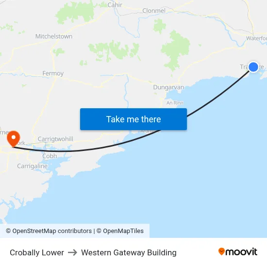 Crobally Lower to Western Gateway Building map