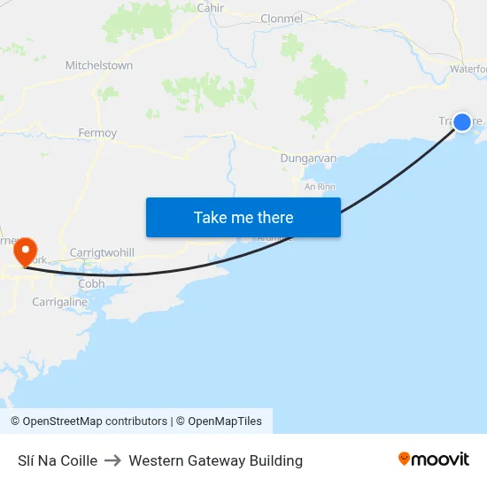 Slí Na Coille to Western Gateway Building map
