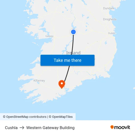 Cushla to Western Gateway Building map