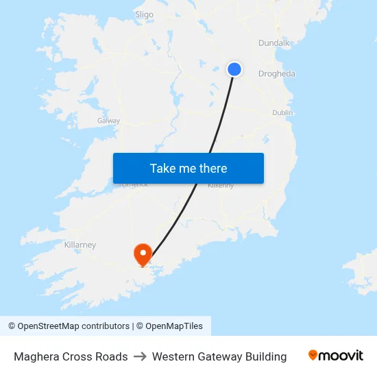 Maghera Cross Roads to Western Gateway Building map