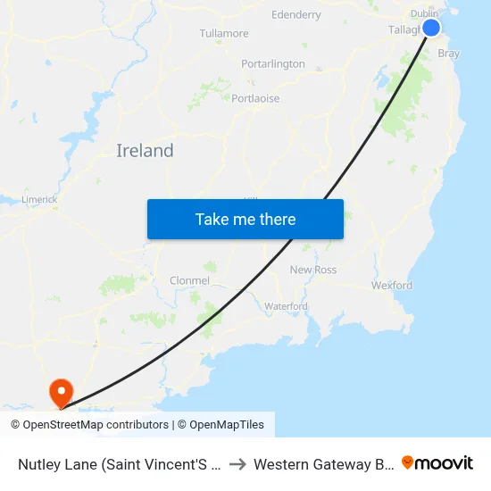 Nutley Lane (Saint Vincent'S Hospital) to Western Gateway Building map