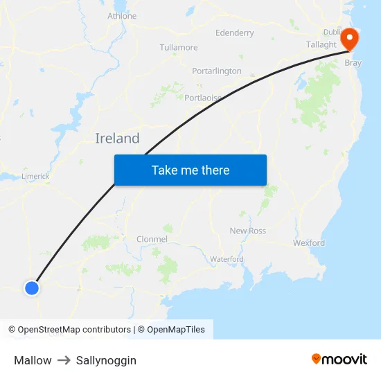Mallow to Sallynoggin map