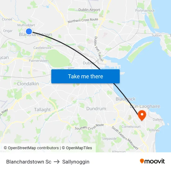 Blanchardstown Sc to Sallynoggin map