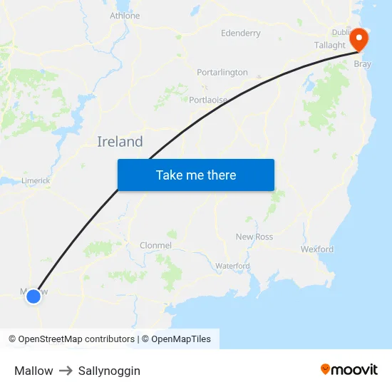 Mallow to Sallynoggin map