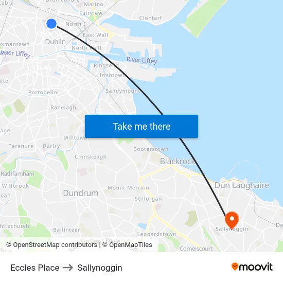 Eccles Place to Sallynoggin map