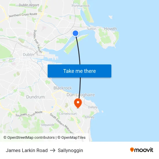 James Larkin Road to Sallynoggin map