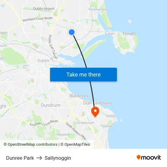 Dunree Park to Sallynoggin map