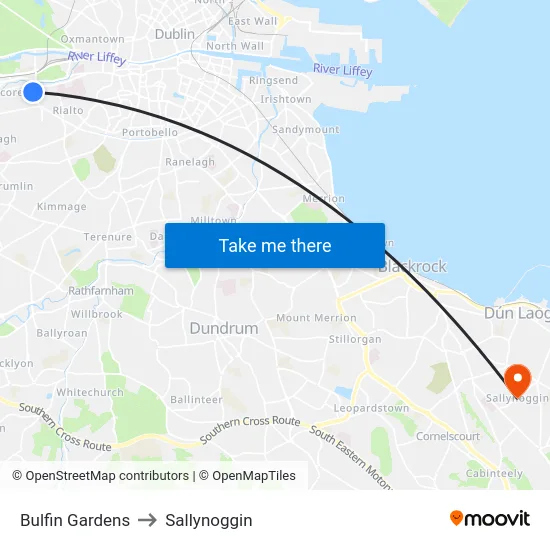Bulfin Gardens to Sallynoggin map