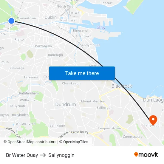 Br Water Quay to Sallynoggin map