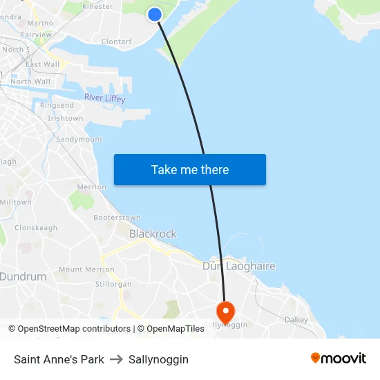 Saint Anne's Park to Sallynoggin map