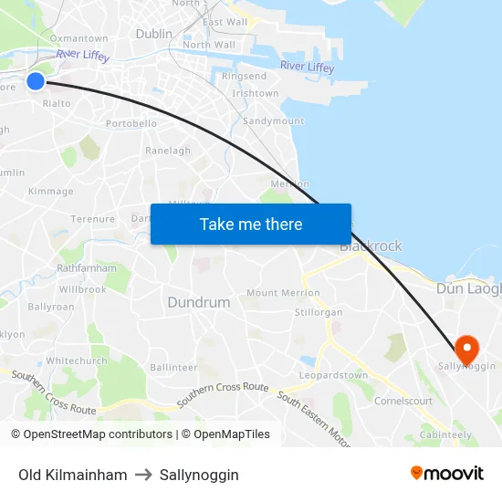 Old Kilmainham to Sallynoggin map