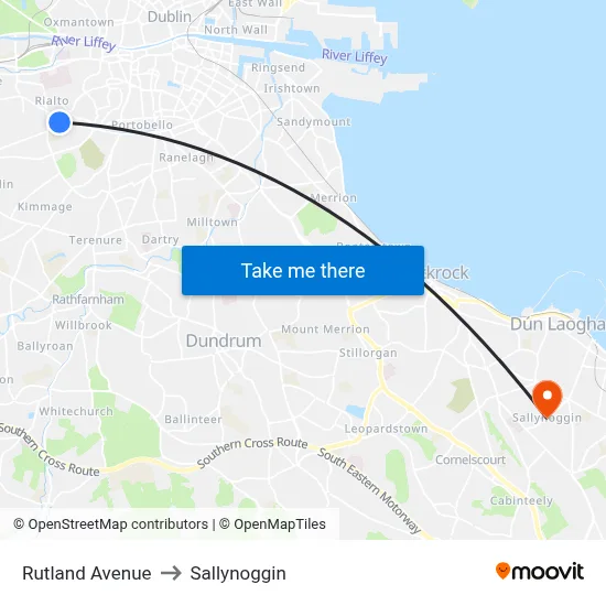 Rutland Avenue to Sallynoggin map