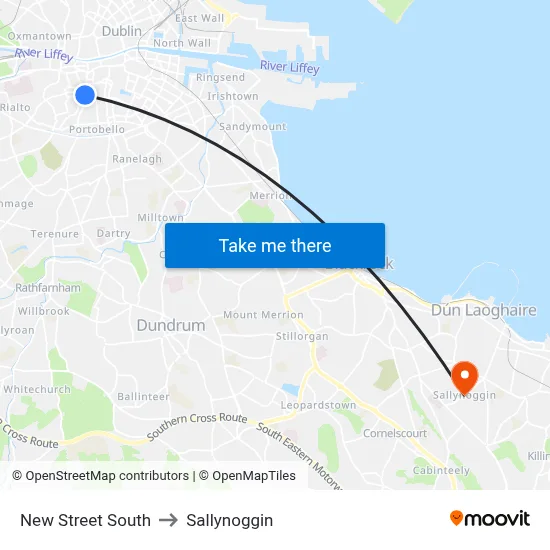 New Street South to Sallynoggin map