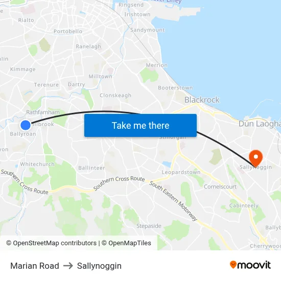 Marian Road to Sallynoggin map