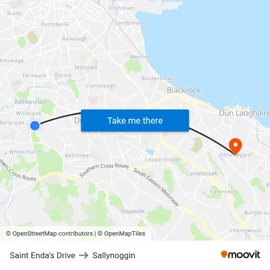 Saint Enda's Drive to Sallynoggin map
