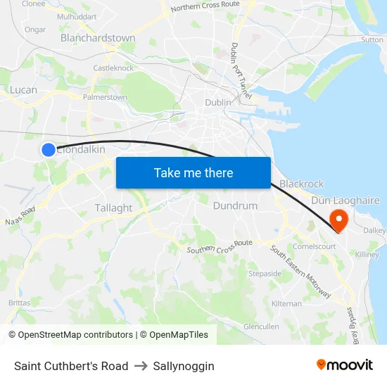Saint Cuthbert's Road to Sallynoggin map