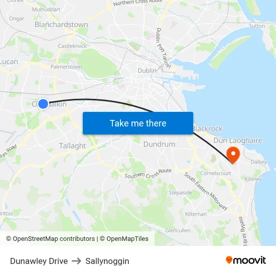 Dunawley Drive to Sallynoggin map