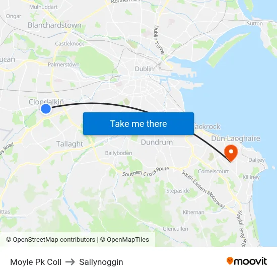 Moyle Pk Coll to Sallynoggin map
