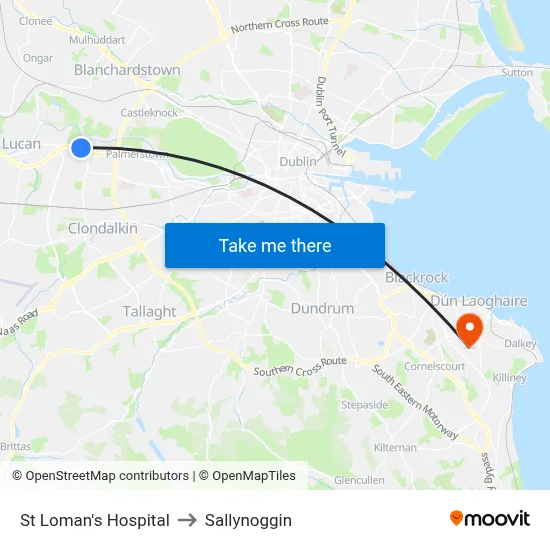St Loman's Hospital to Sallynoggin map