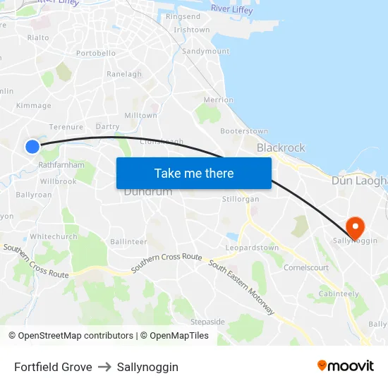 Fortfield Grove to Sallynoggin map