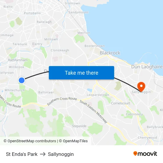 St Enda's Park to Sallynoggin map