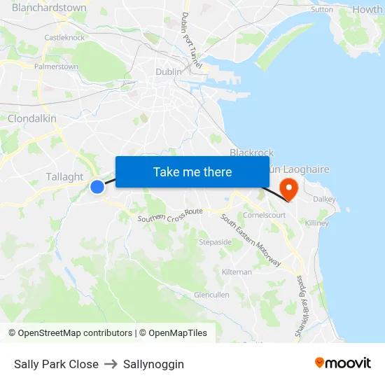 Sally Park Close to Sallynoggin map