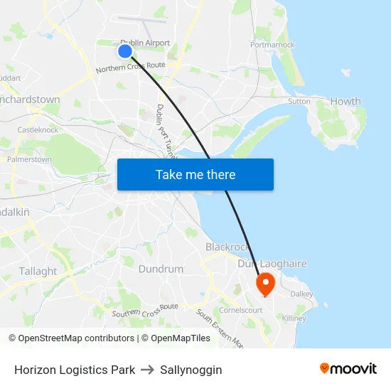 Horizon Logistics Park to Sallynoggin map