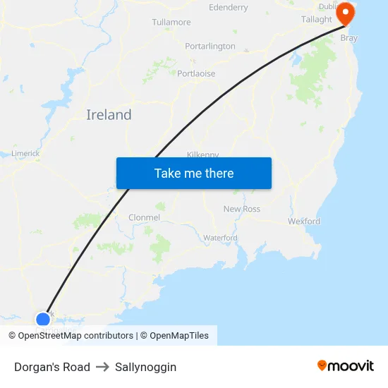 Dorgan's Road to Sallynoggin map