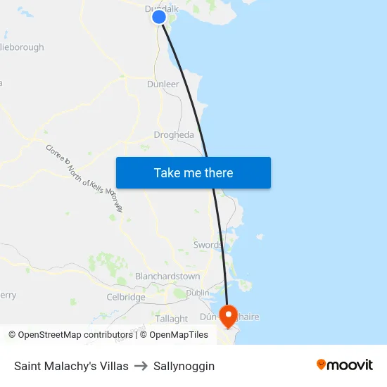 Saint Malachy's Villas to Sallynoggin map