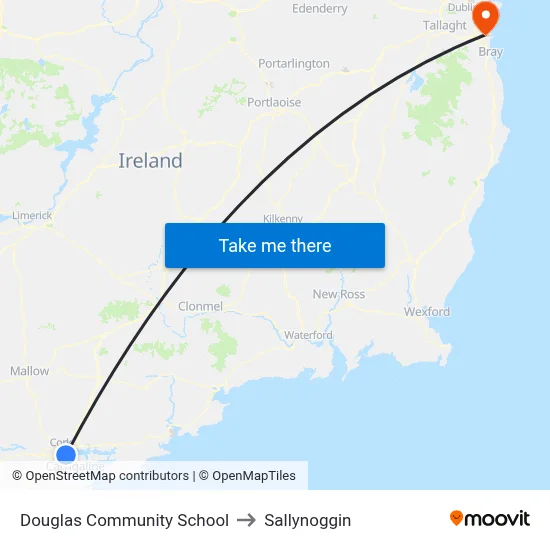 Douglas C Sch to Sallynoggin map