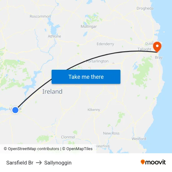 Sarsfield Br to Sallynoggin map