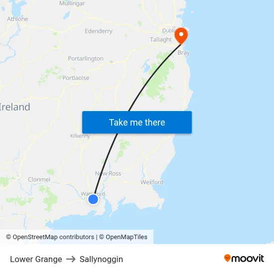 Lwr Grange to Sallynoggin map