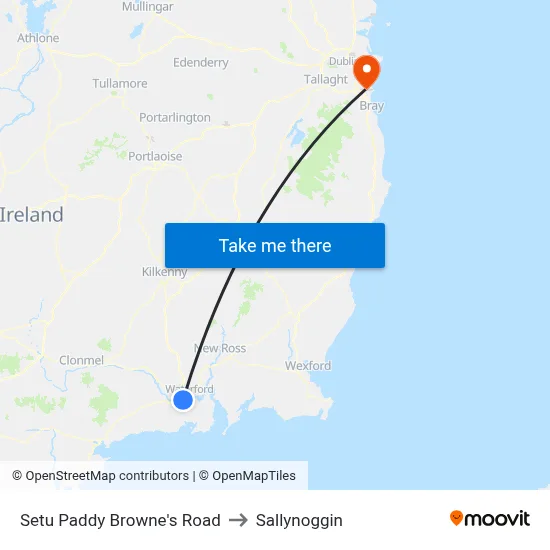 Setu Paddy Browne's Road to Sallynoggin map