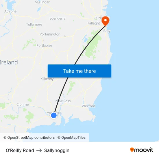 O'Reilly Road to Sallynoggin map