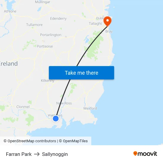 Farran Park to Sallynoggin map