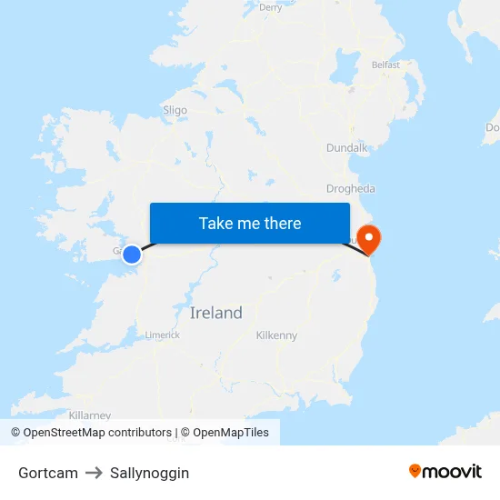 Gortcam to Sallynoggin map