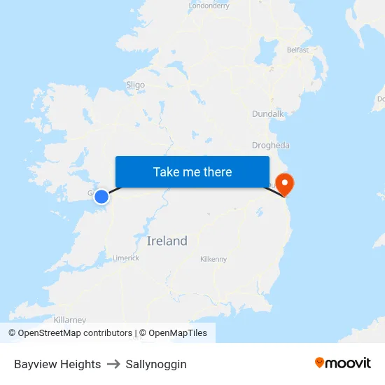 Bayview Heights to Sallynoggin map