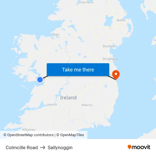 Colmcille Road to Sallynoggin map