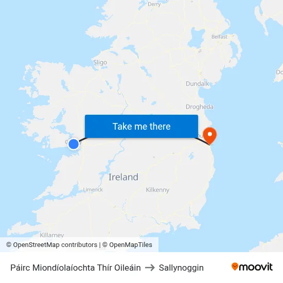 Páirc Miondíolaíochta Thír Oileáin to Sallynoggin map