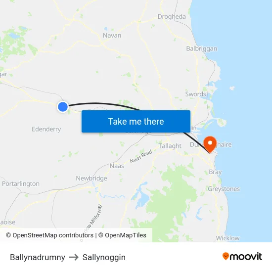 Ballynadrumny to Sallynoggin map
