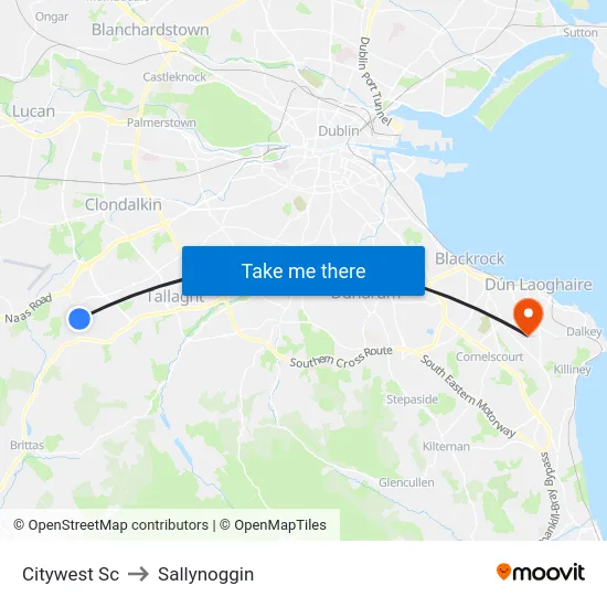 Citywest Sc to Sallynoggin map