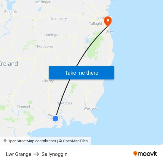 Lwr Grange to Sallynoggin map
