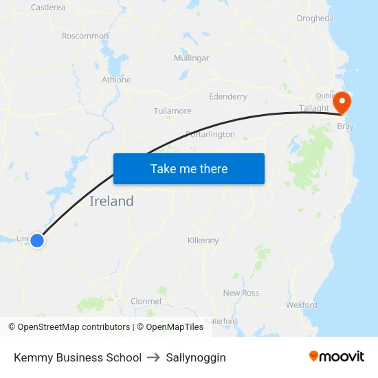 Kemmy Business School to Sallynoggin map