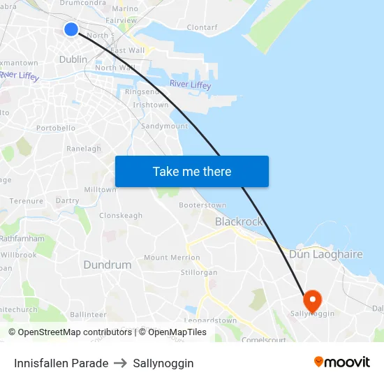 Innisfallen Parade to Sallynoggin map