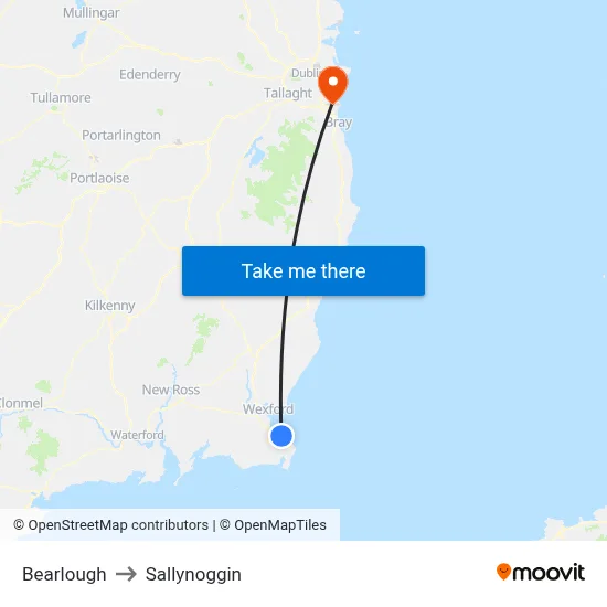 Bearlough to Sallynoggin map